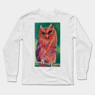 Sapphire eyed Owl in the pink! Long Sleeve T-Shirt